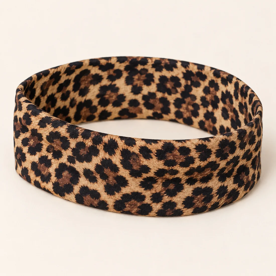 Bandeau léopard large classique · vue de trois quarts